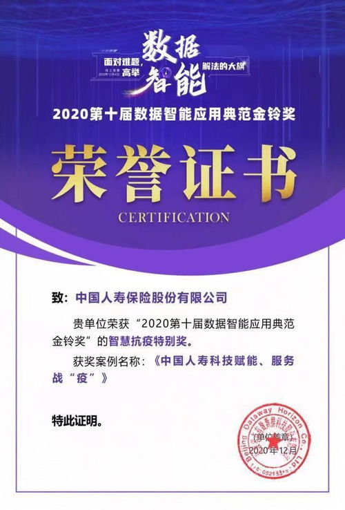 科技賦能，智慧守護 中國人壽榮獲智慧抗疫特別獎彰顯社會責任